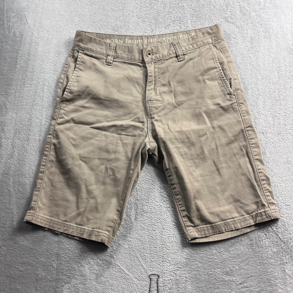 Prana Zion Mens Khaki Tan Outdoor Hiking Stretch Shorts Size 30